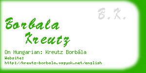 borbala kreutz business card
