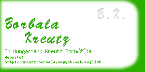 borbala kreutz business card